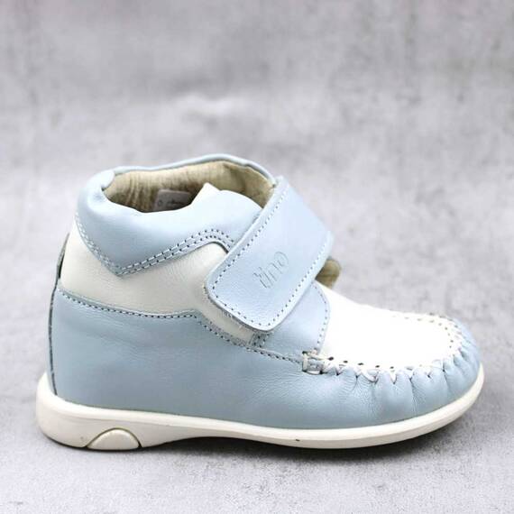 Ghete usoare pentru copii , din piele naturala  2907-BLEU/ALB/M, Culoare (12): Bleu, Marime (12): 21 - 3- Roveli