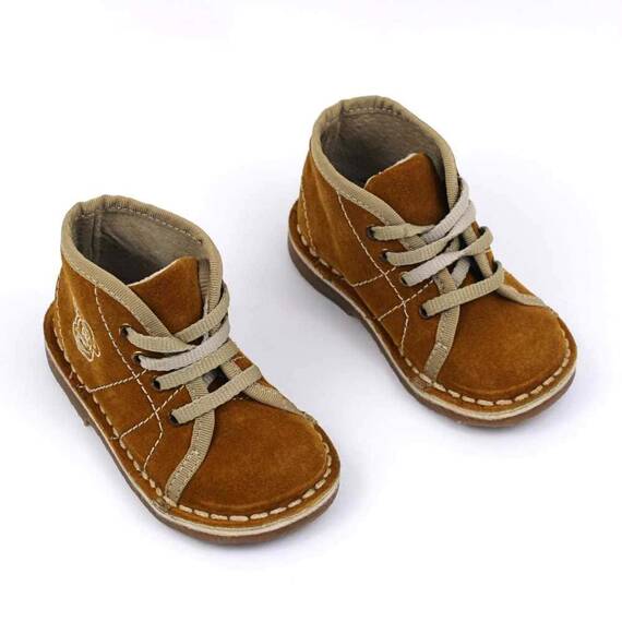 Ghete usoare , pentru copii , din piele naturala intoarsa , PRIMII PASI 445-MARO/PP, Culoare (12): Maro, Marime (12): 22 - 2- Roveli