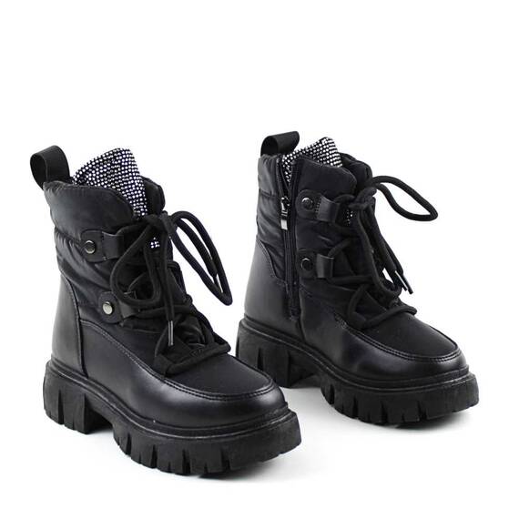 Cizme imblanite de zapada , cu platforma XH2306-BLACK, Culoare (12): Negru, Marime (12): 39 - 3- Roveli