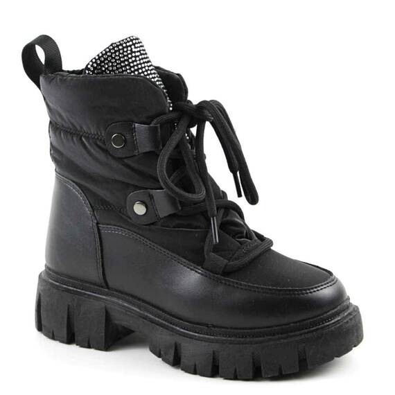 Cizme imblanite de zapada , cu platforma XH2306-BLACK, Culoare (12): Negru, Marime (12): 40 - 2- Roveli