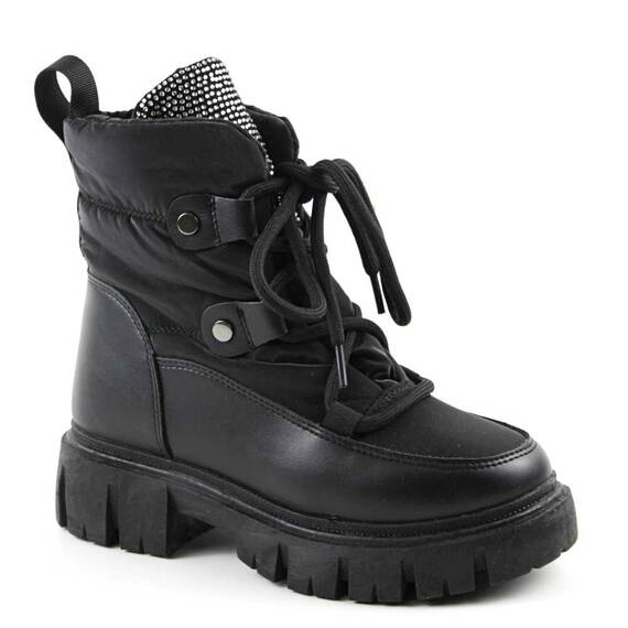 Cizme imblanite de zapada , cu platforma XH2306-BLACK, Culoare (12): Negru, Marime (12): 39 - - Roveli