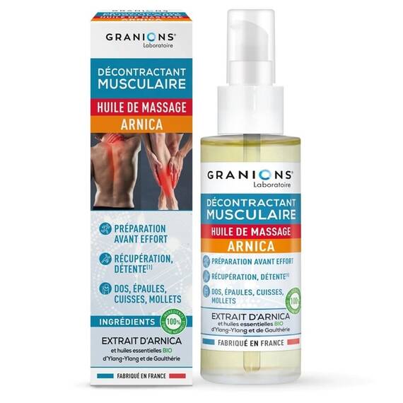 ​LGN Decontractant Muscular - Ulei de masaj cu arnica 100 ml - Granions Franta - - Roveli