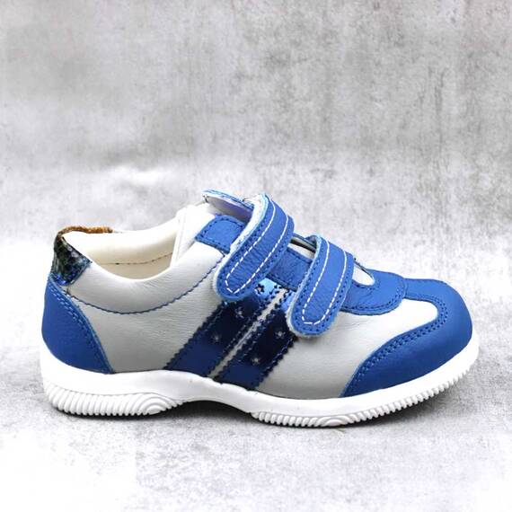 Pantofi sport , pentru copii , din piele naturala 3229-ALBASTRU/ALB/MC, Culoare (12): Bleumarin, Marime (12): 27 - 4- Roveli