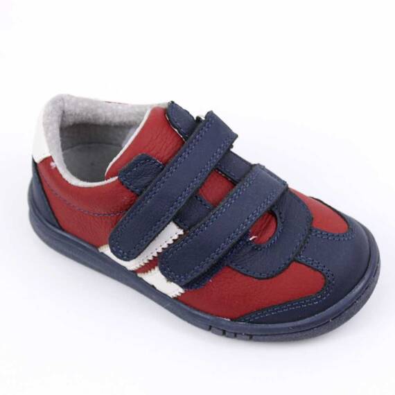 Pantofi sport , pentru copii , din piele naturala , cu talpa cusuta 1839-ROSU/BLEUMARIN/GMC, Culoare (12): Bleumarin, Marime (12): 27 - - Roveli