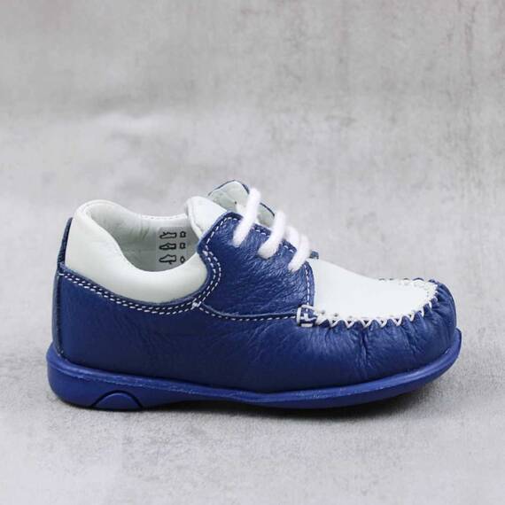 Pantofi " PRIMII PASI ", din piele naturala , moi si usori 370-BLEUMARIN/ALB/PP, Culoare (12): BLEUMARIN/ALB, Marime (12): 20 - 3- Roveli