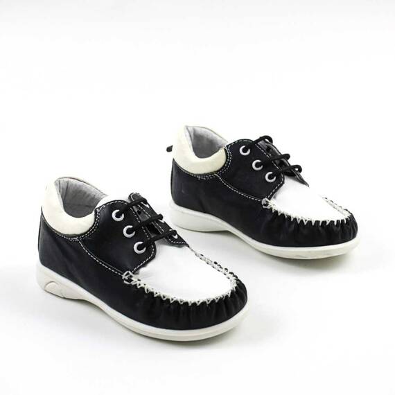 Pantofi usori pentru copii , din piele naturala 370-BLEUMARIN/ALB, Culoare (12): Bleumarin, Marime (12): 29 - 3- Roveli