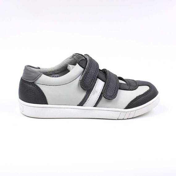 Pantofi casual ,unisex , pentru copii , din piele naturala 3229-ALB/GRI/G, Culoare (12): ALB/GRI, Marime (12): 31 - 4- Roveli