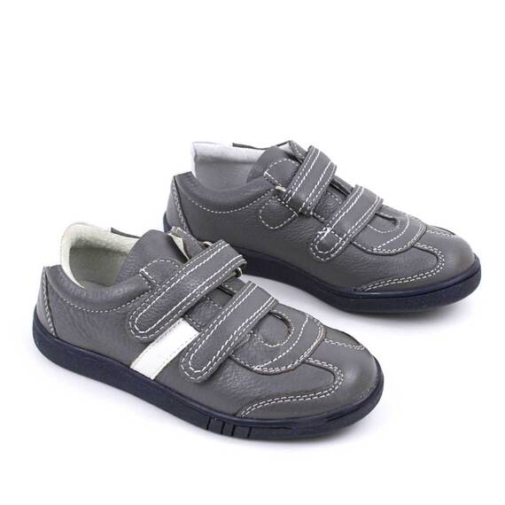 Pantofi casual ,unisex , pentru copii , din piele naturala 3229-GRI/GRI/G, Culoare (12): Gri, Marime (12): 32 - 3- Roveli