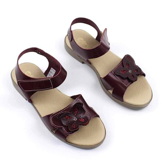 Sandale usoare de dama , din piele naturala , cu talpa joasa 3263-BORDO/D, Culoare (12): Bordo, Marime (12): 39 - 3- Roveli