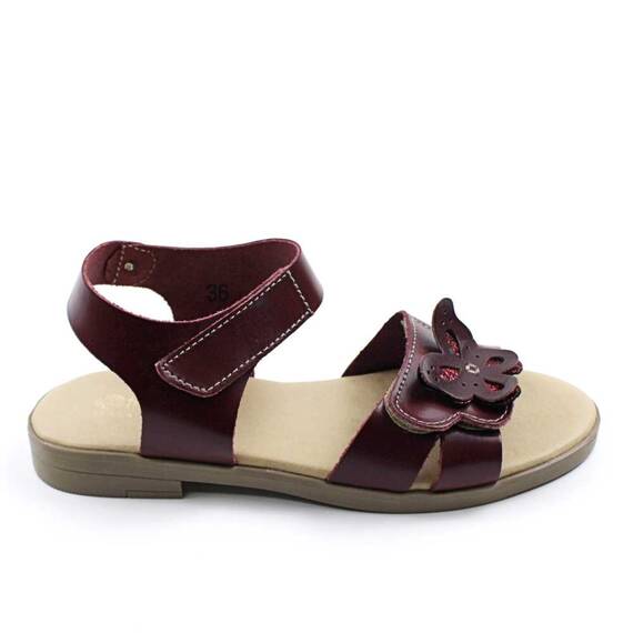 Sandale usoare de dama , din piele naturala , cu talpa joasa 3263-BORDO/D, Culoare (12): Bordo, Marime (12): 36 - 4- Roveli