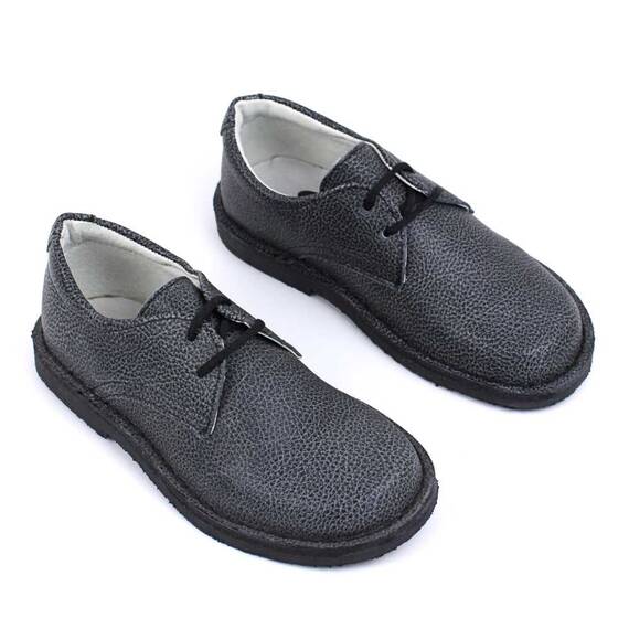 Pantofi unisex , pentru copii , din piele naturala 853-GRI/G, Culoare (12): Gri, Marime (12): 35 - 3- Roveli