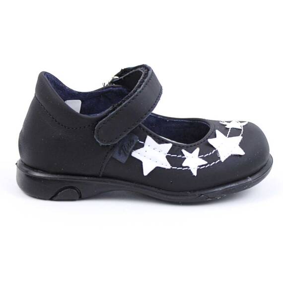 Pantofi usori , de copii , decorati cu stelute , cu talpa din cauciuc   3222-NEGRU/ALB, Culoare (12): Negru, Marime (12): 24 - 3- Roveli