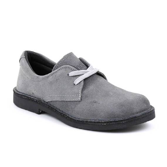 Pantofi unisex , pentru copii , din piele naturala , intoarsa  853-GRI/100, Culoare (12): Gri, Marime (12): 30 - - Roveli