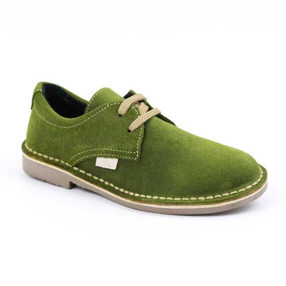Pantofi unisex , pentru copii , din piele naturala , intoarsa  853-VERDE/10, Culoare (12): Verde, Marime (12): 31 - - Roveli
