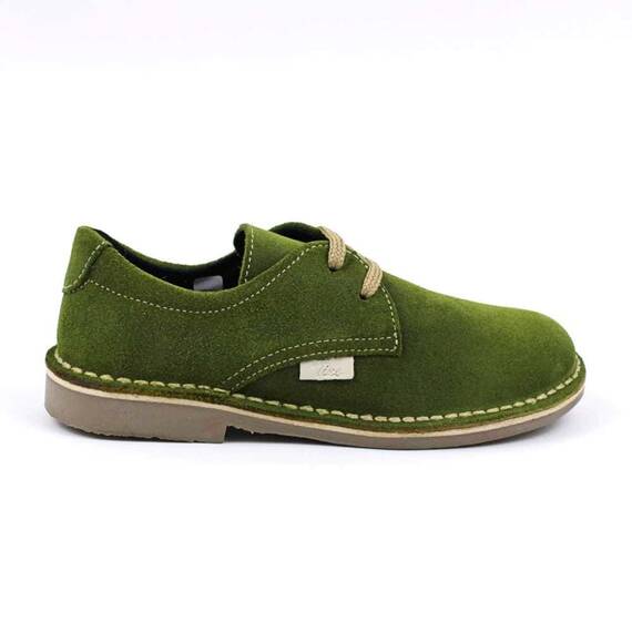 Pantofi unisex , pentru copii , din piele naturala , intoarsa  853-VERDE/10, Culoare (12): Verde, Marime (12): 33 - 4- Roveli