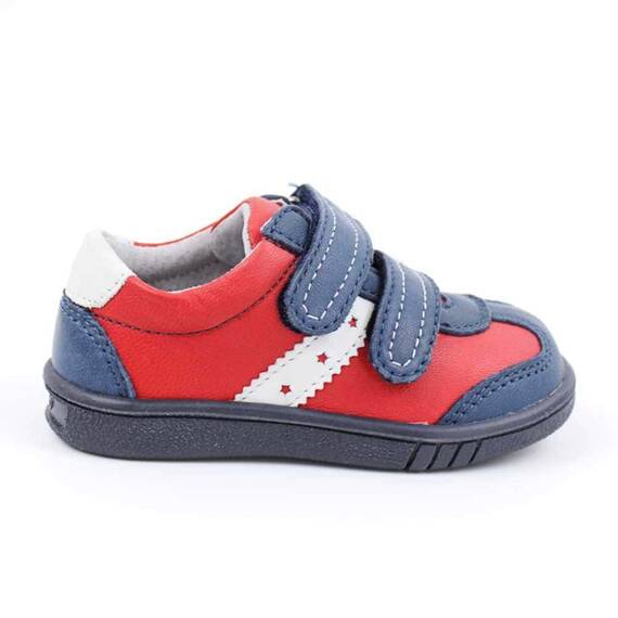 Pantofi sport , pentru copii , din piele naturala , PRIMII PASI  1839-ROSU/BLEUMARIN/PP1, Culoare (12): Bleumarin, Marime (12): 21 - 4- Roveli