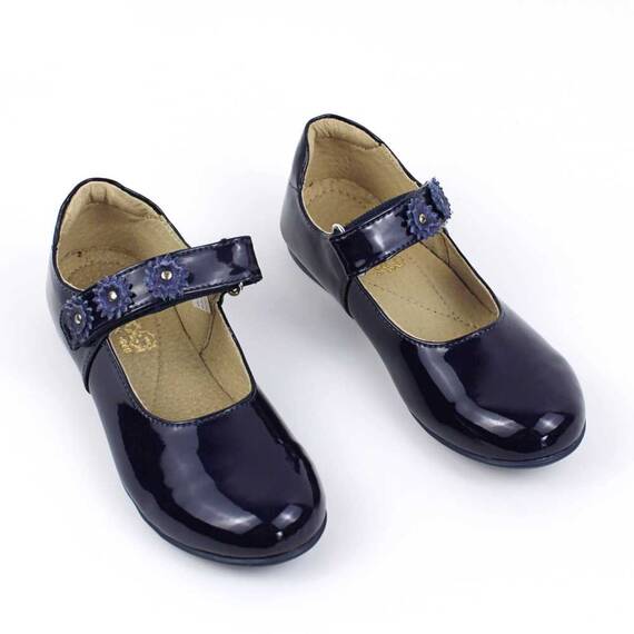 Pantofi usori , de copii , cu bareta decorata 1527-BLEUMARIN/S, Culoare (12): Bleumarin, Marime (12): 32 - 3- Roveli