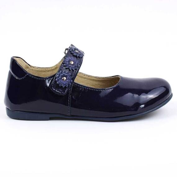 Pantofi usori , de copii , cu bareta decorata 1527-BLEUMARIN/S, Culoare (12): Bleumarin, Marime (12): 32 - 4- Roveli