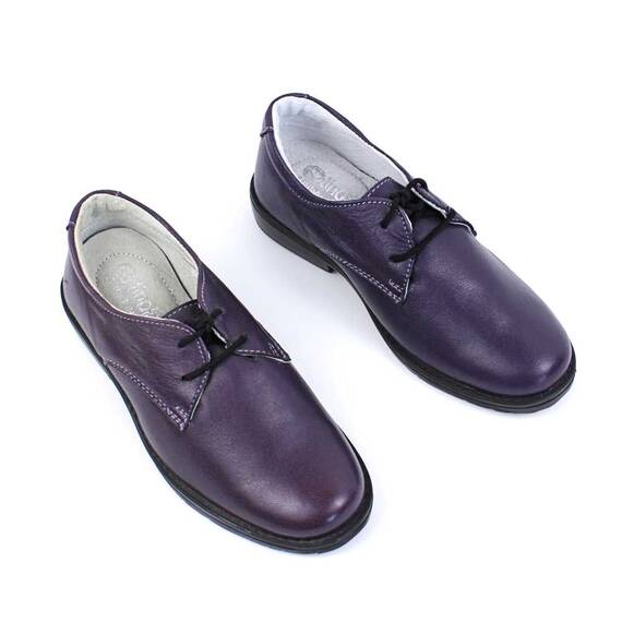 Pantofi unisex ,  pentru copii , din piele naturala 3194-MOV/1, Culoare (12): Mov, Marime (12): 30 - 2- Roveli