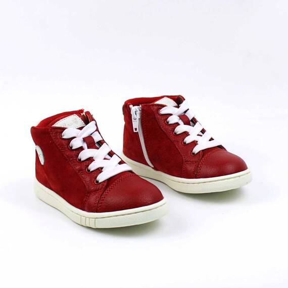 Ghete sport pentru copii , captusite , din piele naturala 3197-ROSU, Culoare (12): Rosu, Marime (12): 27 - 2- Roveli