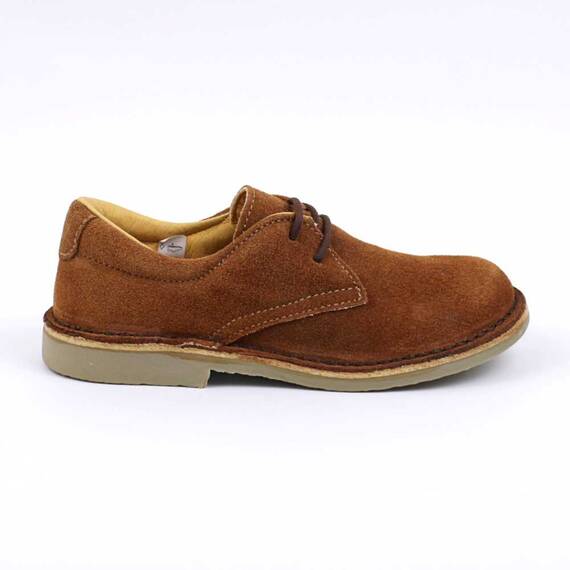 Pantofi unisex , pentru copii , din piele naturala , intoarsa  853-MARO/10, Culoare (12): Maro, Marime (12): 34 - 4- Roveli