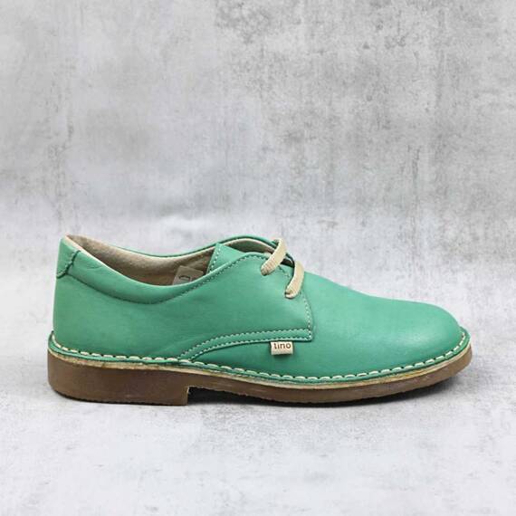 Pantofi unisex , pentru copii , din piele naturala  853-VERDE/BOX, Culoare (12): Verde, Marime (12): 34 - 3- Roveli