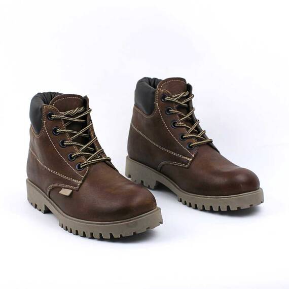 ​Bocanci captusiti , de dama , din piele naturala 2348-COGNAC/MARO, Culoare (12): Maro, Marime (12): 39 - 3- Roveli