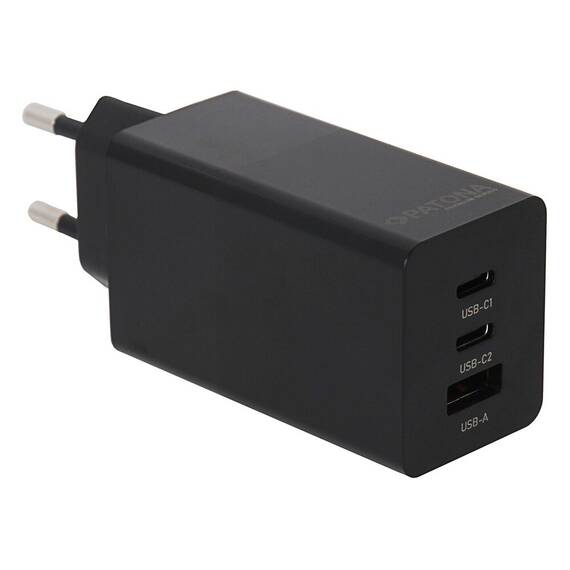 Incarcator Patona Premium GaN PD65W Adapter 2xUSB-C 1xUSB-A PD3.0 QC3.0 - 2640 - 6- Roveli