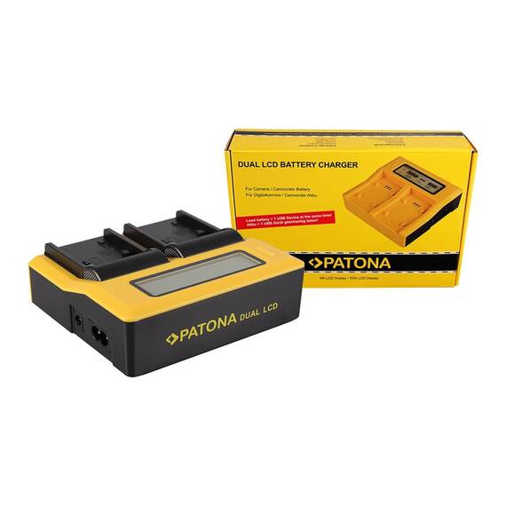 Incarcator Patona Dual LCD USB compatibil Sony NP-FV50, NP-FP70, NP-FH100 - 7557 - 5- Roveli