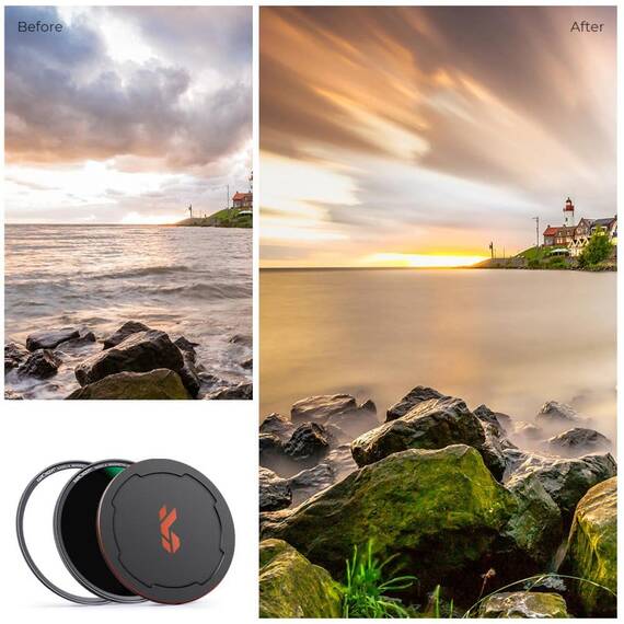 Filtru magnetic K&F Concept 82mm  NANO-X ND1000  Series Neutral Density Lens Filter HD SKU.1762 - 3- Roveli