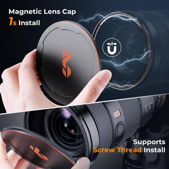 Filtru magnetic K&F Concept 82mm  NANO-X ND1000  Series Neutral Density Lens Filter HD SKU.1762 - 6- Roveli