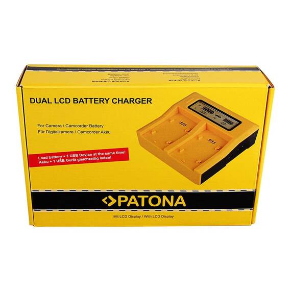 Incarcator Patona Dual LCD USB compatibil Sony NP-FV50, NP-FP70, NP-FH100 - 7557 - 2- Roveli