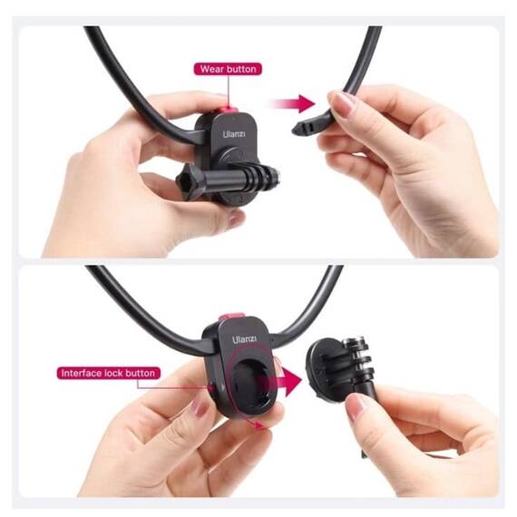 Prindere gat Ulanzi Go-Quick II cu suport magnetic pentru camere actiune-2845 - 3- Roveli