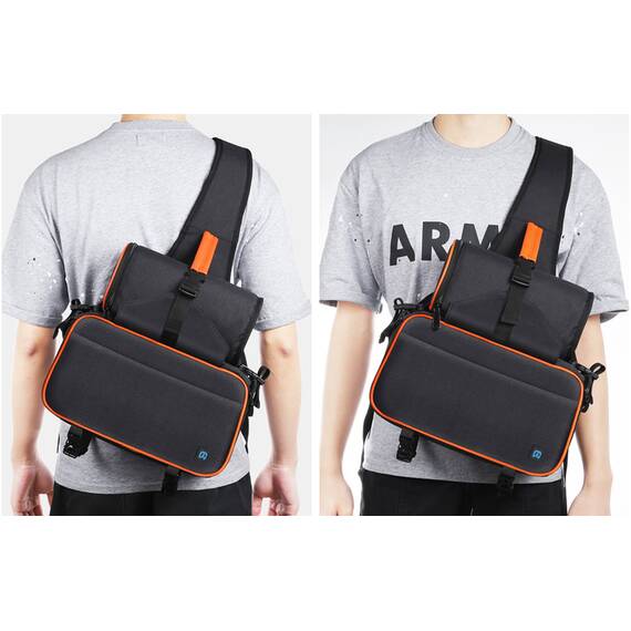 Geanta de umar Puluz impermeabila cu husa detasabila pentru obiectiv pentru camera video sport si accesorii, Negru PU5014B - 5- Roveli