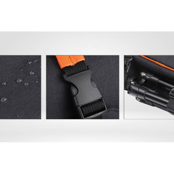 Geanta de umar Puluz impermeabila cu husa detasabila pentru obiectiv pentru camera video sport si accesorii, Negru PU5014B - 4- Roveli