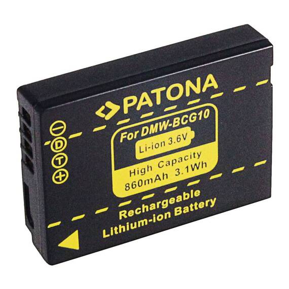 Acumulator /Baterie PATONA pentru Panasonic Lumix DMC-TZ6 TZ7 ZS1 ZS3 DMW-BCG10E- 1075 - 4- Roveli