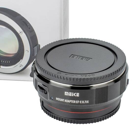 Adaptor Speedbooster Meike MK-EFTE-0.71X  de la Canon EF/EF-S la Sony E-Mount - 3- Roveli
