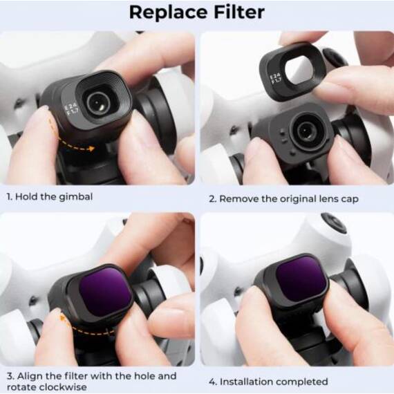 Filter ND1000 K&F Concept for DJI Mini 4 Pro - 2- Roveli