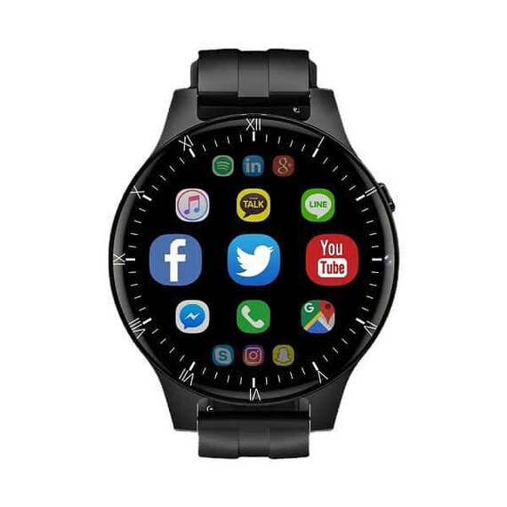 Ceas inteligent DacEnergy©, Android 10.7, 2,02 inchi, baterie 1100 mAh, Bluetooth, camera duala 5MP si13MP, RAM/ROM 4G+64GB, Nano SIM, negru - - Roveli