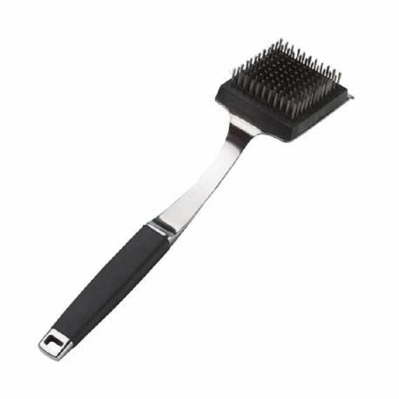 ​Perie gratar, din inox, maner cauciucat, capat interschimbabil, 42 cm - - Roveli