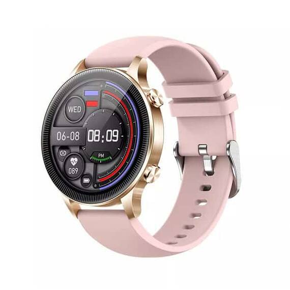 Ceas SmartWatch DacEnergy©, ecran tactil 1.32 inch, Android/ios, monitorizare ritm cardic, somn, memento sedentar, moduri sportive, roz - - Roveli