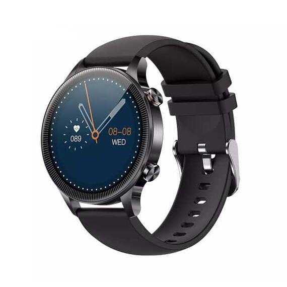 Ceas SmartWatch DacEnergy©, ecran tactil 1.32 inch, Android/ios, monitorizare ritm cardic, somn, memento sedentar, moduri sportive, negru - - Roveli