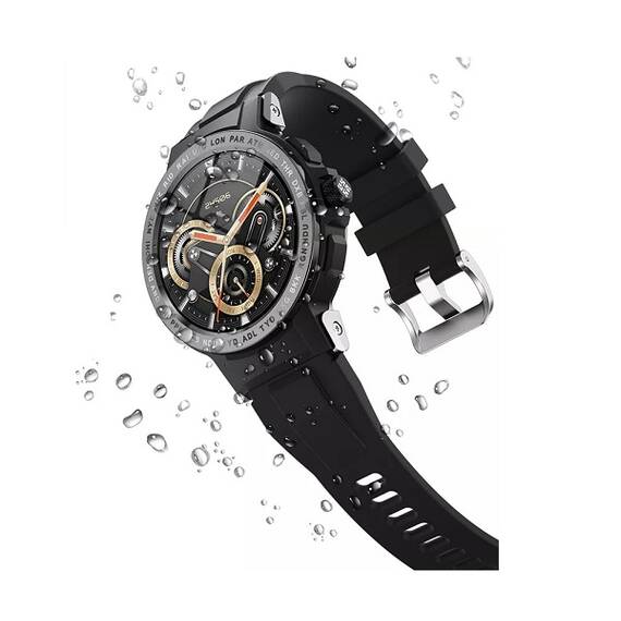 Ceas SmartWatch DacEnergy©, ecran IPS 1,28 inch, monitorizare ritm cardic, tensiune arteriala, somn, calorii, moduri sportive, rezistent la apa, negru - 2- Roveli