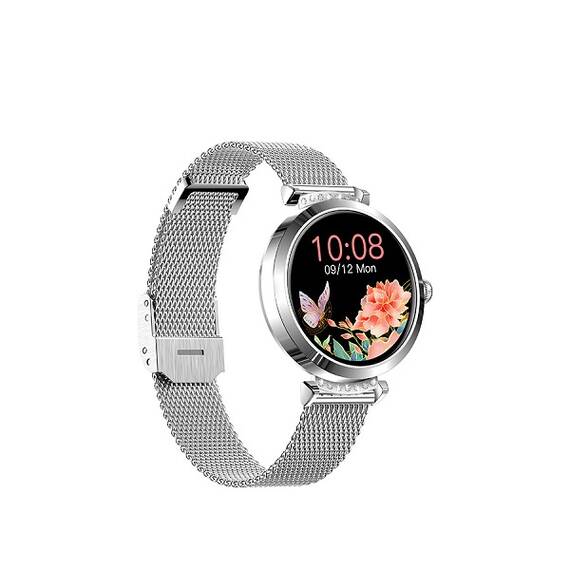 SmartWatch DacEnergy©, monitorizare fitness, Android ios, monitorizare ritm cardiac, tensiune arteriala, rezistent la apa, baterie 150mAh, 1.09 inch IPS 240*240, argintiu - 2- Roveli