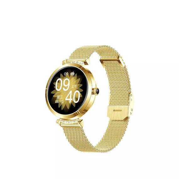 SmartWatch DacEnergy©, monitorizare fitness, Android ios, monitorizare ritm cardiac, tensiune arteriala, rezistent la apa, baterie 150mAh, 1.09 inch IPS 240x240, auriu - 2- Roveli