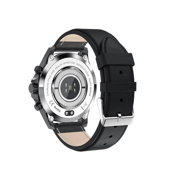 Ceas SmartWatch DacEnergy©, ecran TFT de 1.28 inch, Android/ios, monitorizare ritm cardic, tensiune arteriala, oxigenul din sange, somn, pedometru, sedentarism, vremea, 8 moduri sportive, argintiu - 2- Roveli