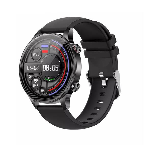 Ceas SmartWatch DacEnergy©, ecran tactil 1.32 inch, Android/ios, monitorizare ritm cardic, somn, memento sedentar, moduri sportive, negru - 2- Roveli
