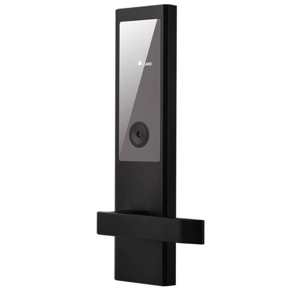 Incuietoare inteligenta DacEnergy©, pentru hotel/casa, material aliaj de aluminiu, deblocare Card RFID / Cheie mecanica, culoare negru - - Roveli