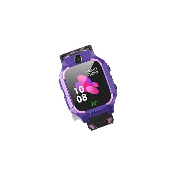 Ceas smartwatch copii DacEnergy©, ecran tactil de 1.44 inch, GPS, buton SOS, buton apel lateral, vorbire bidirectionala, alarma, laterna, monitorizare spion, culoare mov - 3- Roveli