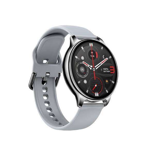 Ceas SmartWatch DacEnergy©, ecran IPS 1.32 inch, Android/ios, monitorizare ritm cardic, tensiune arteriala, somn, memento sedentar, moduri sportive, gri - 3- Roveli